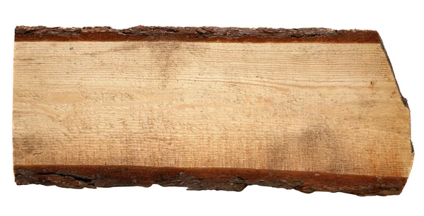 白い背景に分離された古い木の板. — ストック写真