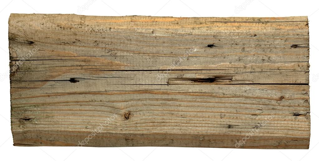 old wooden boards isolated on a white background.