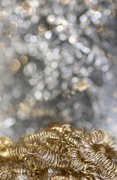 Lights on grey Silver Christmas background. — Stock Photo, Image