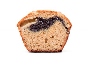 tatlı ve lezzetli muffin beyaz zemin üzerine izole