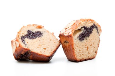 Beyaz bir arka plan üzerinde izole kek