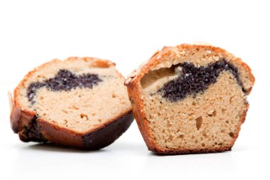 Beyaz bir arka plan üzerinde izole kek