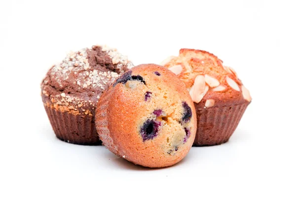 Muffins Isolés Sur Fond Blanc — Photo