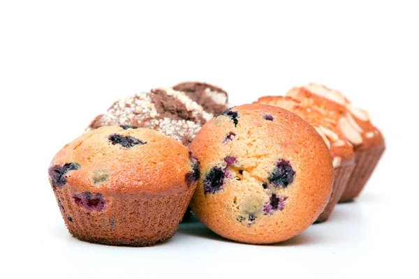 Muffins Isoliert Auf Weißem Hintergrund — Stockfoto