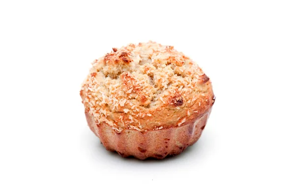 Zoete Heerlijke Muffin Geïsoleerd Witte Achtergrond — Stockfoto