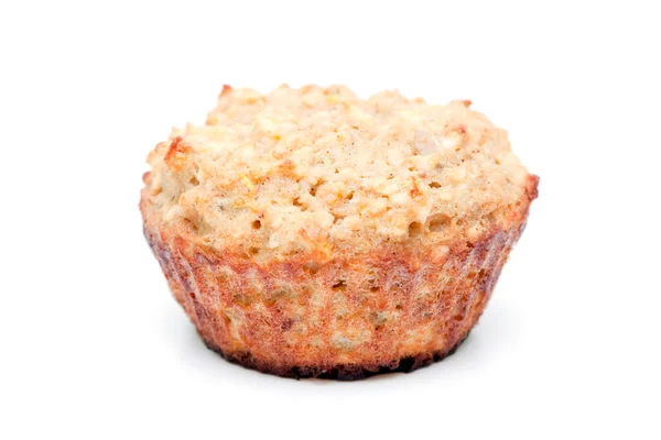 Muffin Aux Pommes Carottes Isolé Sur Fond Blanc — Photo