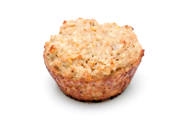 Muffin Met Appels Wortelen Geïsoleerd Witte Achtergrond — Stockfoto