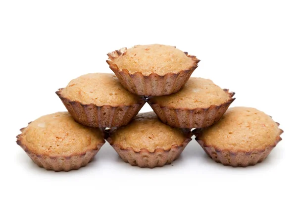 Muffins Geïsoleerd Een Witte Achtergrond — Stockfoto