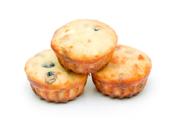 Muffiny Bobulemi Izolované Bílém Pozadí — Stock fotografie