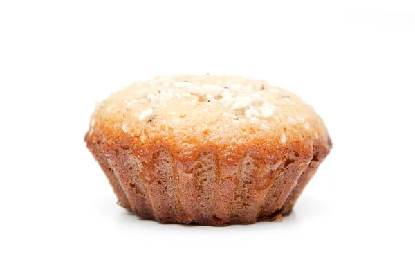 Muffin Aux Arachides Isolé Sur Fond Blanc — Photo