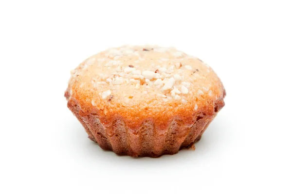 Muffin Aux Arachides Isolé Sur Fond Blanc — Photo