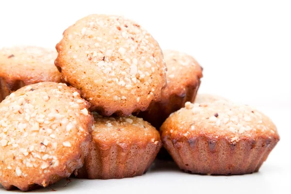 Muffin Arachidi Isolati Sfondo Bianco — Foto Stock