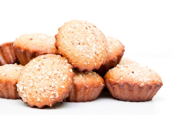 Muffin Arachidi Isolati Sfondo Bianco — Foto Stock