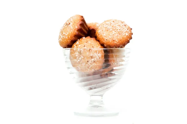 Pinda Muffins Een Kom — Stockfoto