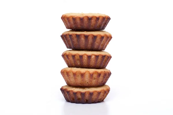 Muffin Isolati Fondo Bianco — Foto Stock