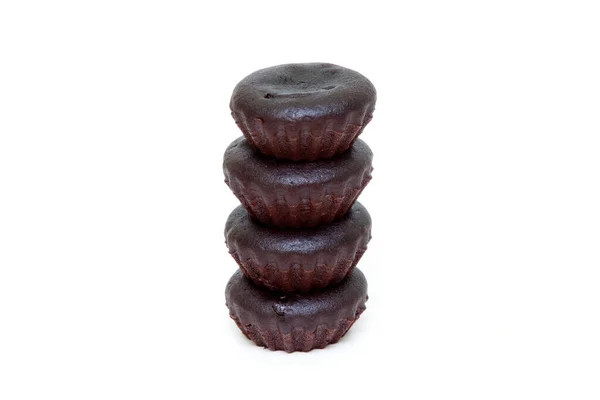 Schokoladenmuffins Isoliert Auf Weißem Hintergrund — Stockfoto