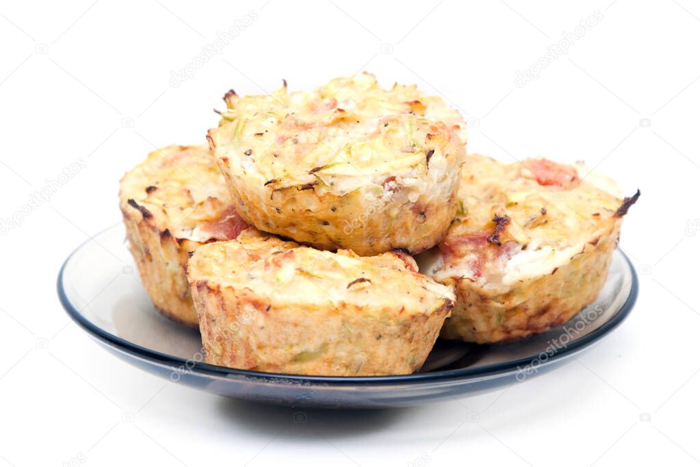 Vegetable muffins on a plate