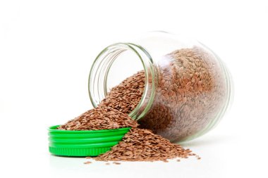 Keten tohumlu kavanoz