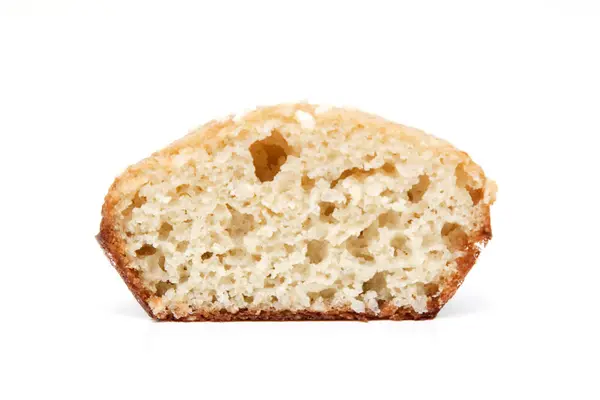 Muffin Met Sesamzaad Geïsoleerd Witte Achtergrond — Stockfoto