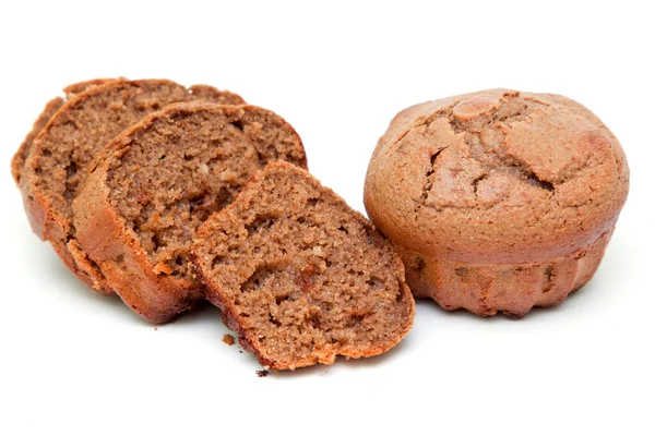 Muffins Geïsoleerd Een Witte Achtergrond — Stockfoto