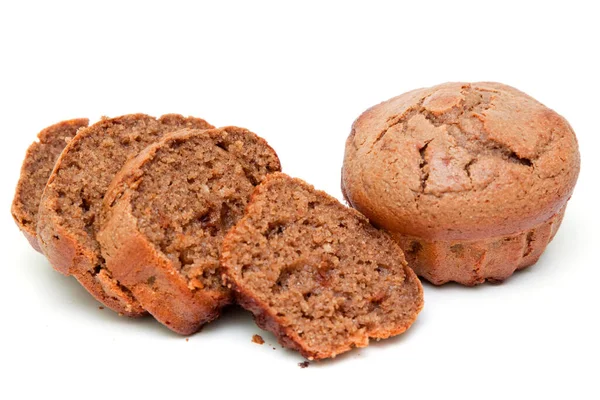 Muffins Geïsoleerd Een Witte Achtergrond — Stockfoto