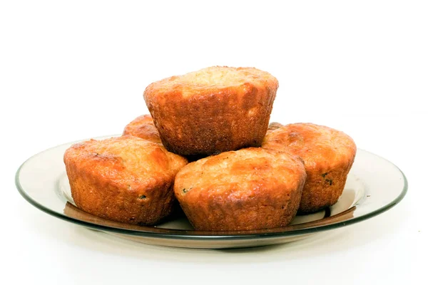 Muffins Απομονωθεί Λευκό Φόντο — Φωτογραφία Αρχείου