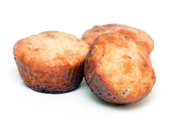 Muffin Isolati Fondo Bianco — Foto Stock