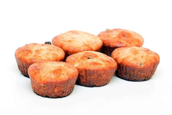 Muffin Isolati Fondo Bianco — Foto Stock