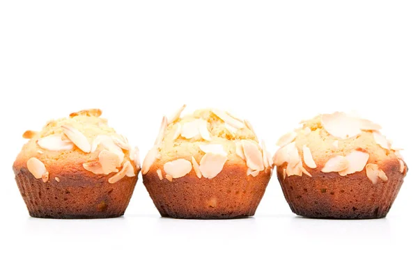 Muffinok Mákos Izolált Fehér Alapon — Stock Fotó