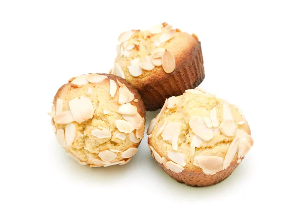 Muffinok Mákos Izolált Fehér Alapon — Stock Fotó