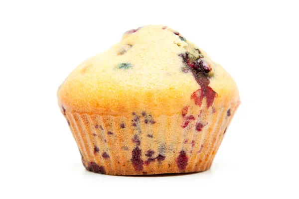 Muffin Con Bacche Isolate Fondo Bianco — Foto Stock