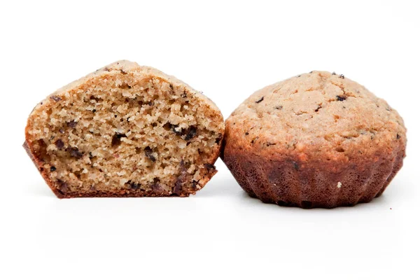 Muffins Απομονωθεί Λευκό Φόντο Φωτογραφία Αρχείου