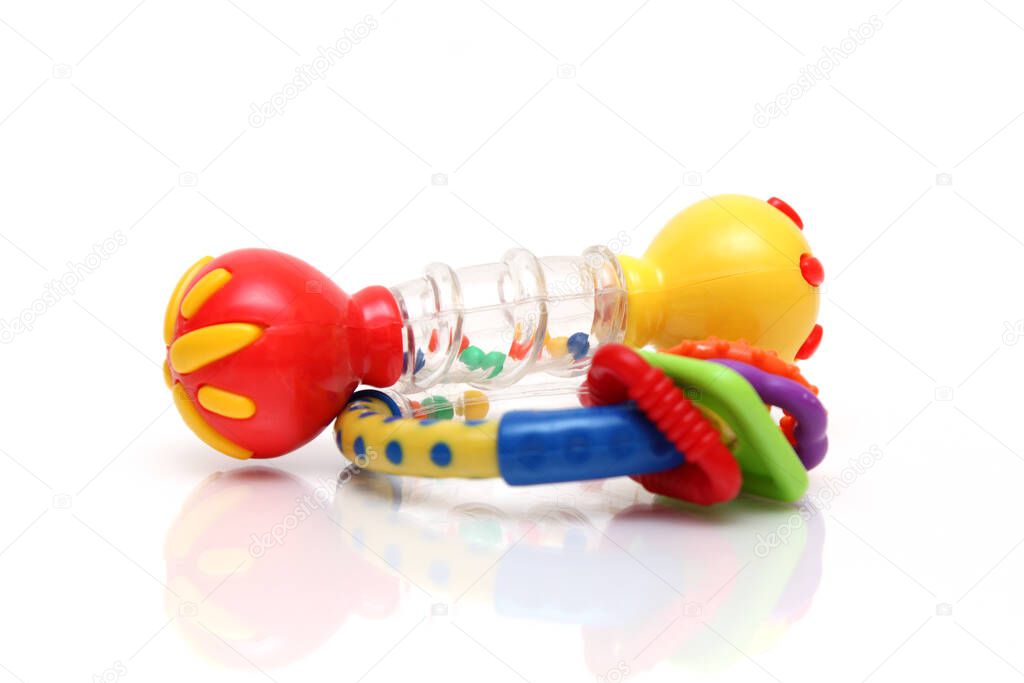 colorful toys isolated on white background