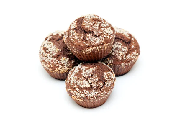 Muffins Geïsoleerd Een Witte Achtergrond — Stockfoto