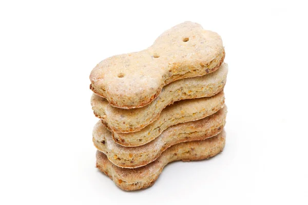 Собаче Печиво Ізольоване Білому Фоні — стокове фото