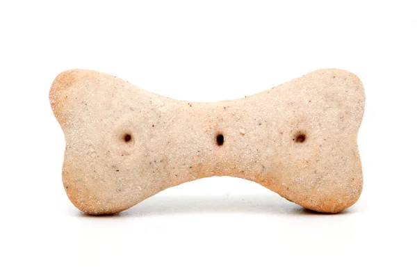 Home Made Biscoitos Cão Isolado Fundo Branco — Fotografia de Stock