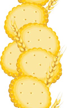 Kraker ve buğday spikelets. Seamless modeli