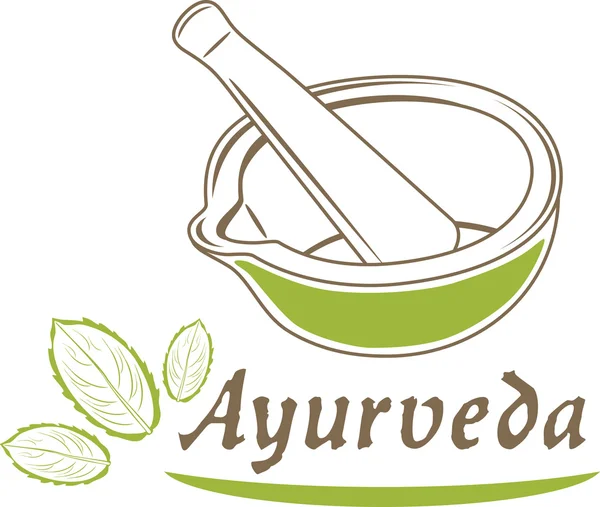 Ayurveda. Ícone de design —  Vetores de Stock