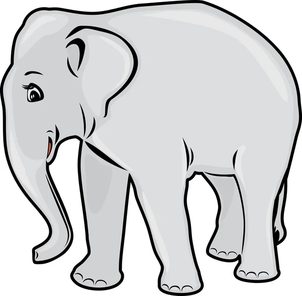 Elefant. Översiktsritning — Stock vektor
