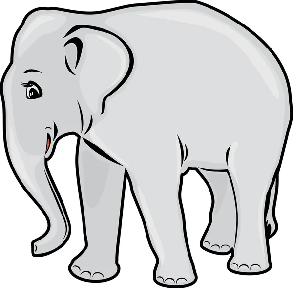 Elefante. Disegno di contorno — Vettoriale Stock