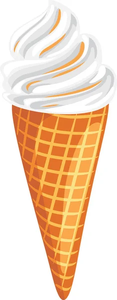 加焦糖的冰淇淋 — 图库矢量图片