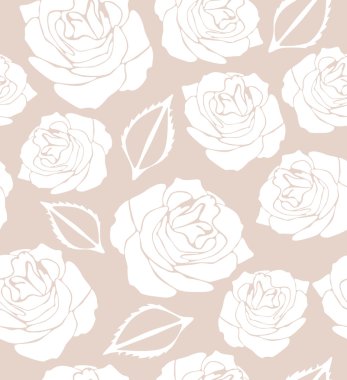 Stilize Güllü dekoratif sorunsuz arka plan
