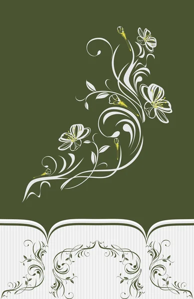 Decoratief element met gestileerde bloeiende kersen — Stockvector