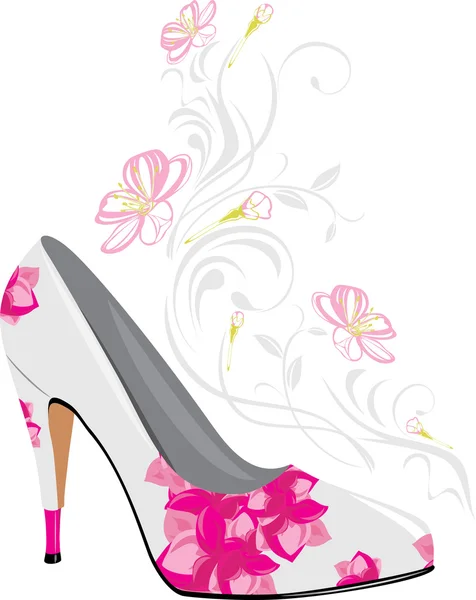 Stylized elegant female shoes — Stock Vector