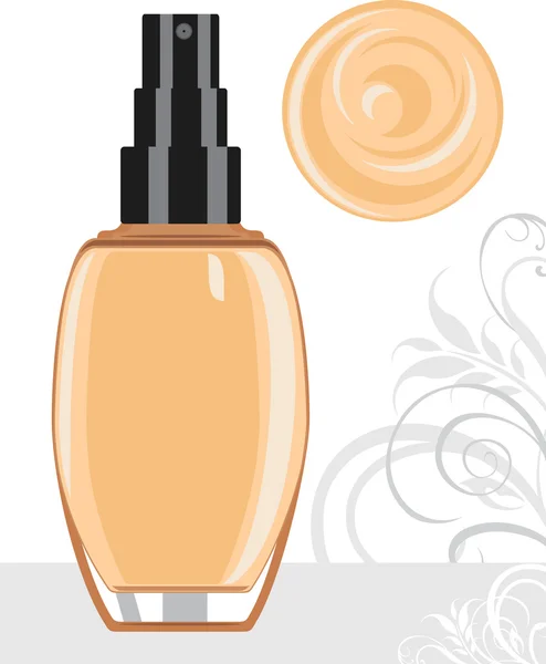 Liquid foundation cream — Stock Vector