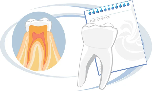 Dentes saudáveis. Prescrição —  Vetores de Stock