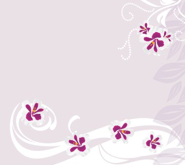 Stilize ıtır çiçekler ile dekoratif arka plan