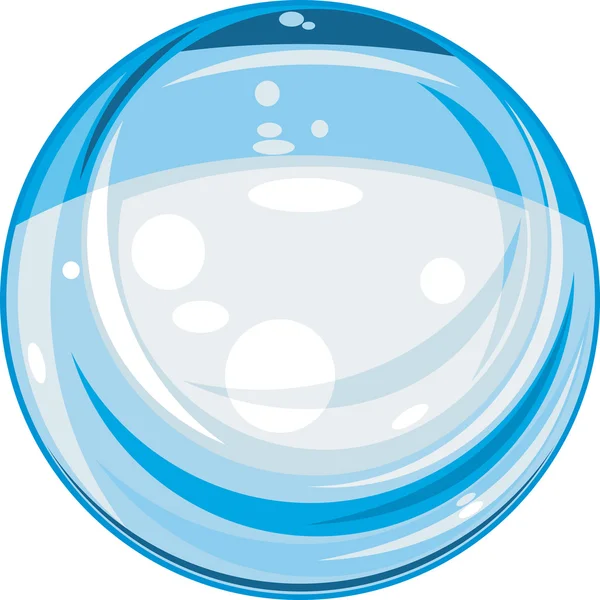 Esfera de vidrio aislada en el blanco — Vector de stock