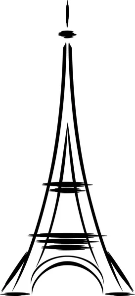 埃菲尔铁塔抽象。素描 — 图库矢量图片