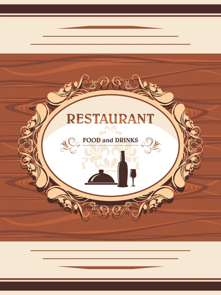Menú del restaurante. Etiqueta decorativa para el diseño — Archivo Imágenes Vectoriales